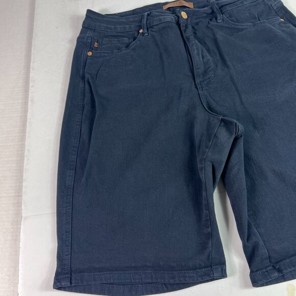 Judy Blue Jean Shorts Womens Plus 33* High Rise Bermuda Blue Denim Jorts Tag 1XL - Picture 2 of 16